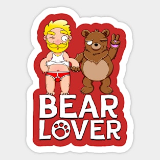 Bear Lover Blond Sticker